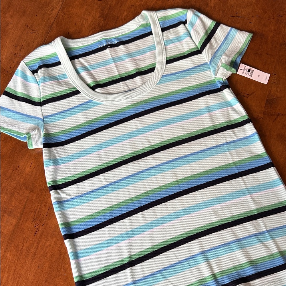 Talbots Striped Short Sleeve Tee, NWT, Size M